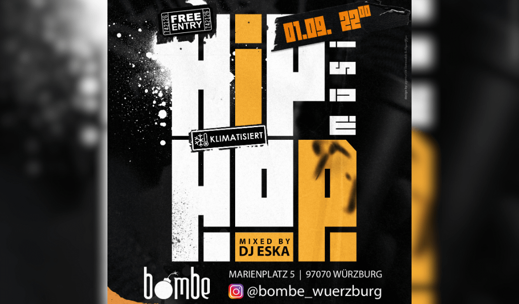 Club Bombe Würzburg - Veranstaltung HipHop Party am 01.09