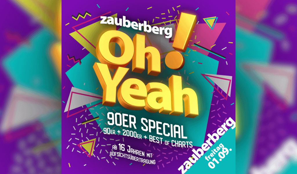 Club Zauberberg Würzburg - Veranstaltung Oh Yeah 90er Special 01.09